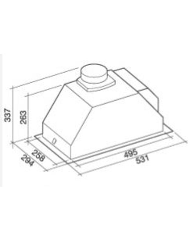 Įmontuojamas gartraukis Falmec Max EVo 50 cm, BIN.101.403