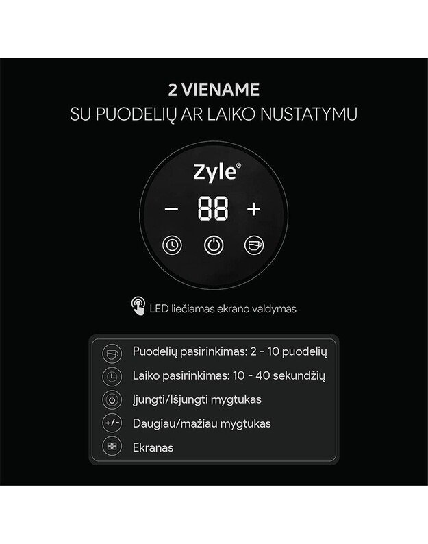 Kavamalė su girnomis Zyle ZY007CG, 160 W, NEMOKAMAS PRISTAYMAS!