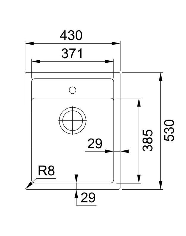 Tectonite plautuvė Franke, Sirius SID 610-40, Arktis weiss, 114.0499.970