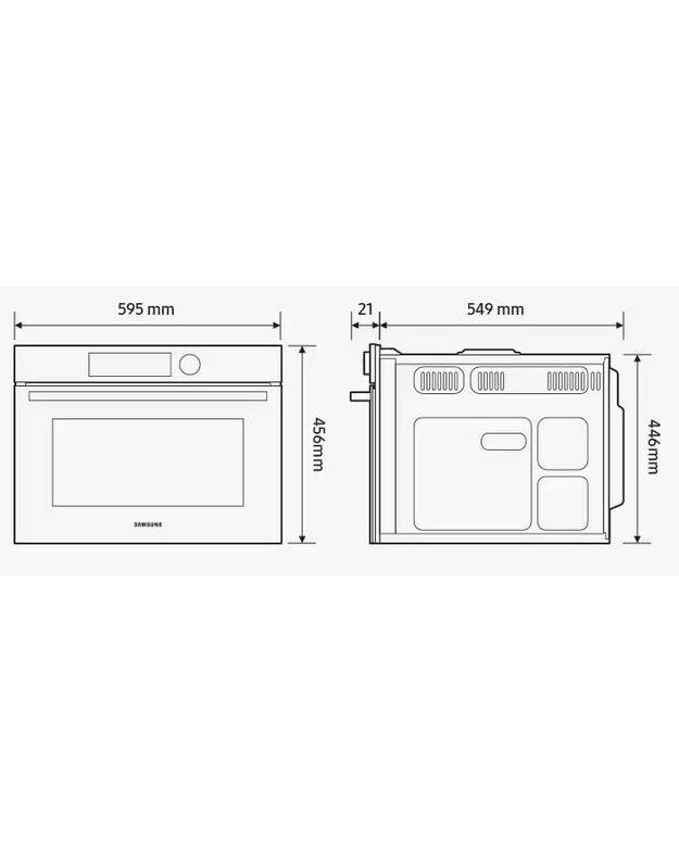 Orkaitė su mikrobangom Samsung NQ5B5763DBB