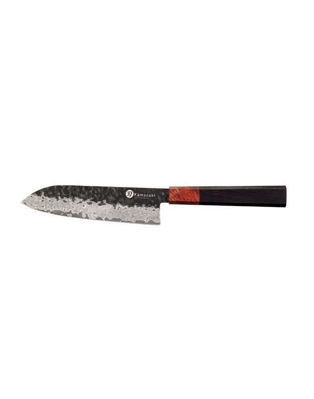 Damasko plieno peilis KAMAZAKI, Santoku peilis, 18 cm, KZI219KN