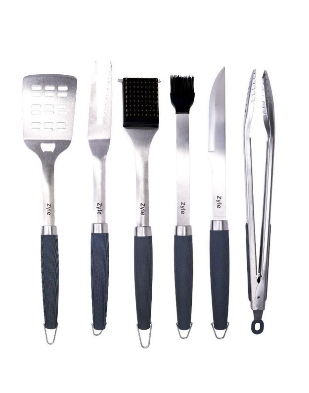 Grilio įrankių rinkinys Zyle BBQ Tool Set ZY101SET, rinkinyje 6 vnt. įrankių, lagamine